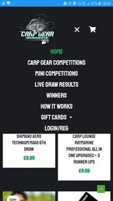 Carp Gear Giveaways android App screenshot 2